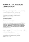 EDPNA EXAM 5 2026 ACTUAL SCRIPT&NewLine;VERIFIED MASTER FILE