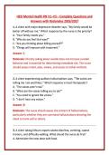 HESI Mental Health RN Complete Questions Bank Bundle 