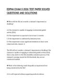 EDPNA EXAM 5 2026 TEST PAPER SOLVED&NewLine;QUESTIONS AND SOLUTIONS