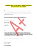CompTIA SECURITY&plus; SY0-601 COMPLETE 2026-2027 EXAM PAPER- &NewLine;REVISION QUESTIONS & SOLUTIONS