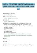 EDPNA PRACTICE EXAMINATION 2026&NewLine;QUESTIONS WITH ANSWERS GRADED&NewLine;A&plus;