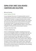 EDPNA STUDY SHEET 2026 UPDATED&NewLine;QUESTIONS AND SOLUTIONS