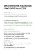 EDPNA CERTIFICATION EVALUATION 2026&NewLine;SOLVED QUESTION COLLECTION