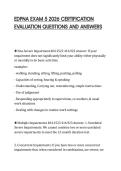 EDPNA EXAM 5 2026 CERTIFICATION&NewLine;EVALUATION QUESTIONS AND ANSWERS