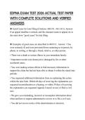 EDPNA EXAM TEST 2026 ACTUAL TEST PAPER&NewLine;WITH COMPLETE SOLUTIONS AND VERIFIED&NewLine;ANSWERS