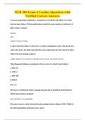 NUR 304 Exam 2 Cardiac Questions with&NewLine;Verified Correct Answers