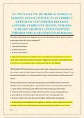 NU 155 EXAM 2 &sol;NU 155 MEDICAL SURGICAL &NewLine;NURSING I EXAM 2 WITH ACTUAL CORRECT &NewLine;QUESTIONS AND VERIFIED DETAILED &NewLine;ANSWERS&vert; CURRENTLY TESTING VERSION &vert; &NewLine;ALREADY GRADED A&plus;&vert;NEWEST&vert;EXPERT &NewLine;VERIFIED FOR GUARANTEED PASS 2026&sol;2027 