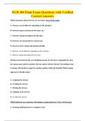 NUR 304 Final Exam Questions with Verified&NewLine;Correct Answers