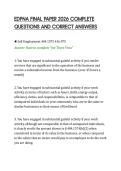 EDPNA FINAL PAPER 2026 COMPLETE&NewLine;QUESTIONS AND CORRECT ANSWERS