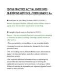 EDPNA PRACTICE ACTUAL PAPER 2026&NewLine;QUESTIONS WITH SOLUTIONS GRADED A&plus;
