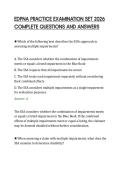EDPNA PRACTICE EXAMINATION SET 2026&NewLine;COMPLETE QUESTIONS AND ANSWERS