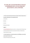 NU 650 ADVANCED PHARMACOLOGY&NewLine;COMPREHENSIVE EXAM 2026&sol;2027&NewLine;QUESTIONS AND ANSWERS