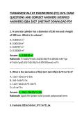 Fundamentals of Engineering &lpar;FE&rpar; Exam Questions and Correct Answers