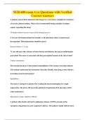 NUR 600 exam 4 yo Questions with Verified&NewLine;Correct Answers