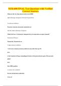 NUR 600 FINAL Test Questions with Verified&NewLine;Correct Answers