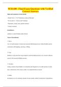 NUR 600 - Final Exam Questions with Verified&NewLine;Correct Answers