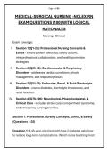 MEDICAL-SURGICAL NURSING -NCLEX-RN &NewLine;EXAM QUESTIONS &lpar;100&rpar; WITH LOGICAL &NewLine;RATIONALES 