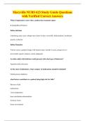 Maryville NURS 623 Study Guide Questions&NewLine;with Verified Correct Answers