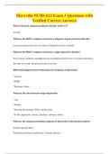 Maryville NURS 623 Exam 3 Questions with&NewLine;Verified Correct Answers
