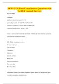 NURS 5338 Final Exam Review Questions with&NewLine;Verified Correct Answers