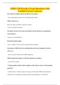 OSHA 510 Practice Exam Questions with&NewLine;Verified Correct Answers