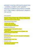 MODERATE SEDATION CERTIFICATION &lpar;QUESTIONS &plus; ANSWERS&rpar; &vert;CORRECT LATEST UPDATED 2026&sol;2027 A COMPLETE SOLUTION ALL ANSWERS GET IT 100&percnt; CORRECT VERIFIED BEST GRADED A&plus; FOR SUCCESS