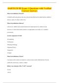 SARTECH III Exam 1 Questions with Verified&NewLine;Correct Answers