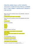 PEDIATRIC ARDMS EXAM &vert;LATEST UPDATED 2026&sol;2027 A COMPLETE SOLUTION ALL ANSWERS GET IT 100&percnt; CORRECT VERIFIED BEST GRADED A&plus; FOR SUCCESS