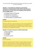 PCCN CARDIAC EXAM - COMPLETE QUESTIONS AND DETAILED SOLUTIONS LATEST UPDATE&NewLine;THIS YEAR JUST RELEASED