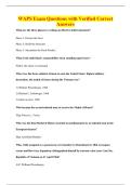 WAPS Exam Questions with Verified Correct&NewLine;Answers