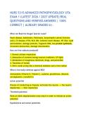 NURS 5315 ADVANCED PATHOPHYSIOLOGY UTA EXAM 1 &lpar;LATEST 2026 &sol; 2027 UPDATE&rpar; REAL QUESTIONS AND VERIFIED ANSWERS &vert; 100&percnt; CORRECT &vert; ALREADY GRADED A&plus;&period;