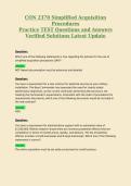 CON 2370 Simplified Acquisition&NewLine;Procedures&NewLine;Practice TEST Questions and Answers&NewLine;Verified Solutions Latest Update