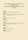 CON 3990V Federal Comprehensive&NewLine;EXAM Questions&NewLine;and Answers Verified Solutions Latest&NewLine;Update