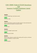 CON 3990V Federal EXAM Questions and Answers Verified Solutions Latest Update 2