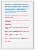 MATHNASIUM JOB ASSESSMENT EXAM &lpar;LATEST&rpar; &vert;&vert; &NewLine;MOST RECENT EXAM 2026&vert;2027 ACTUAL COMPLETE &NewLine;REAL EXAM QUESTIONS AND CORRET ANSWERS &NewLine;&lpar;VERIFIED ANSWERS&rpar; ALREADY GRADED A&plus; &vert; &NewLine;GUARANTEED SUCCESS&excl;&excl; &vert; JUST RELEASED&excl;&excl;  &NewLine;BRAND NEW VERSION&excl; 