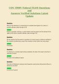 CON 3990V Federal EXAM Questions and Answers Verified Solutions Latest Update 3