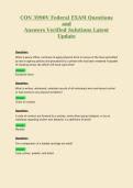 CON 3990V Federal EXAM Questions and Answers Verified Solutions Latest Update