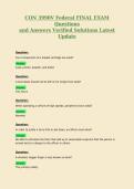 CON 3990V Federal FINAL EXAM Questions and Answers Verified Solutions Latest Update
