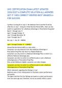 UHC CERTIFICATION EXAM LATEST UPDATED 2026&sol;2027 A COMPLETE SOLUTION ALL ANSWERS GET IT 100&percnt; CORRECT VERIFIED BEST GRADED A&plus; FOR SUCCESS