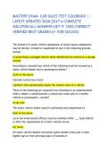 MASTERY EXAM- CAR SALES TEST COLORADO &vert; LATEST UPDATED 2026&sol;2027 A COMPLETE SOLUTION ALL ANSWERS GET IT 100&percnt; CORRECT VERIFIED BEST GRADED A&plus; FOR SUCCESS