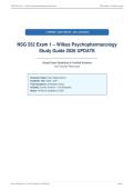  NSG 552 Exam 1 &ndash; Wilkes Psychopharmacology&NewLine;Study Guide 2026 UPDATE
