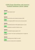 COSO Exam Questions and Answers Verified Solutions Latest Update 2