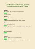 COSO Exam Questions and Answers Verified Solutions Latest Update