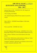 AHE FINAL EXAM &NewLine;QUESTIONS AND ANSWERS &NewLine;2026 - 2027 