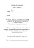 CHEM 2312 &mdash; Georgia Tech Exam 2 &lpar;SP25&comma; V2&period;2&rpar; &vert; 2026&sol;2027 Updated A&plus; Questions and Answers &vert; Organic Chemistry II Mechanisms&comma; Synthesis & Spectroscopy