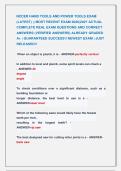 NCCER HAND TOOLS AND POWER TOOLS EXAM &NewLine;&lpar;LATEST&rpar; &vert;&vert; MOST RECENT EXAM 2026&vert;2027 ACTUAL &NewLine;COMPLETE REAL EXAM QUESTIONS AND CORRECT &NewLine;ANSWERS &lpar;VERIFIED ANSWERS&rpar; ALREADY GRADED &NewLine;A&plus; &vert; GUARANTEED SUCCESS&excl;&excl; NEWEST EXAM &vert; JUST &NewLine;RELEASED&excl;&excl;