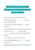 Blood Viscosity&sol; Blood vessel length&sol;&NewLine;Blood pressure Exam 2026 Questions and&NewLine;Answers Graded A&plus;