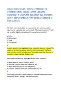 WGU COURSE C840 - DIGITAL FORENSICS IN CYBERSECURITY EXAM&vert; LATEST UPDATED 2026&sol;2027 A COMPLETE SOLUTION ALL ANSWERS GET IT 100&percnt; CORRECT VERIFIED BEST GRADED A&plus; FOR SUCCESS