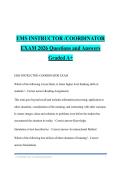 EMS INSTRUCTOR &sol;COORDINATOR&NewLine;EXAM 2026 Questions and Answers&NewLine;Graded A&plus;