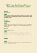 CPAN Exam QCPAN Exam Questions and Answers Verified Solutions Latest Update 3uestions and Answers Verified Solutions Latest Update 3